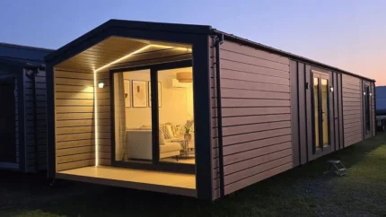 Casa mobile Beryl Shadow Turner Chêne Malt – 14 x 4,13 m – Stile contemporaneo - immagine 1