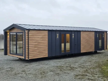 Casa mobile Emerald 12,90 x 4,13 m in legno e antracite - immagine 1