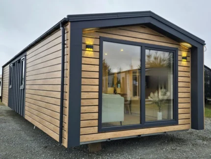 Casa mobile Emerald 12,90 x 4,13 m in legno e antracite - immagine 2