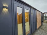 Casa mobile Emerald 12,90 x 4,13 m in legno e antracite - immagine 3