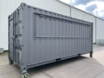 Container Bar 6 m Grigio Antracite su Ruote — Completamente Attrezzato con Acqua, Elettricità e Frigorifero - immagine 2
