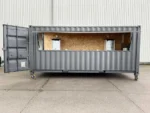 Container Bar 6 m Grigio Antracite su Ruote — Completamente Attrezzato con Acqua, Elettricità e Frigorifero - immagine 10