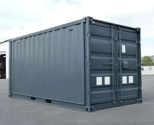 Container marittimo 15 piedi nuovo con impianto elettrico – Grigio antracite - immagine 1