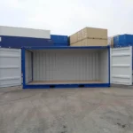 Container marittimo 20 piedi High Cube nuovo con apertura laterale – Blu e bianco - immagine 1