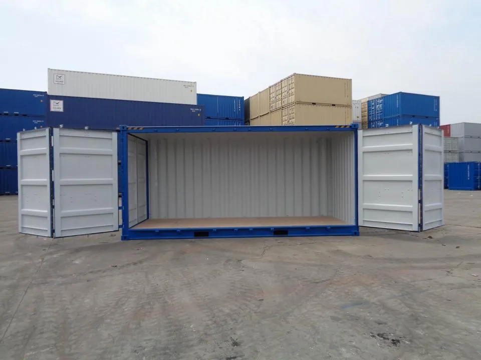 Container marittimo 20 piedi High Cube nuovo con apertura laterale – Blu e bianco - immagine 1