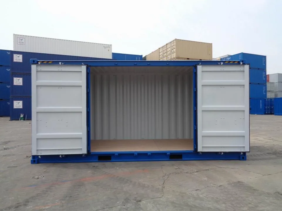 Container marittimo 20 piedi High Cube nuovo con apertura laterale – Blu e bianco - immagine 2
