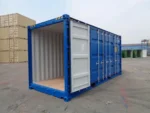 Container marittimo 20 piedi High Cube nuovo con apertura laterale – Blu e bianco - immagine 4