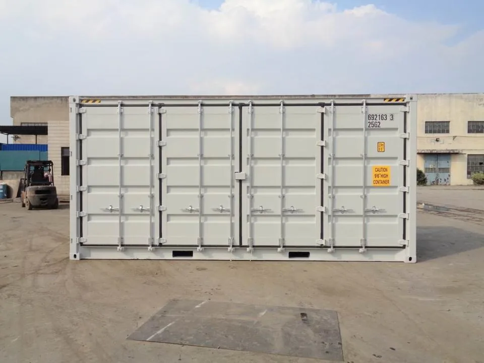 Container marittimo 20 piedi High Cube nuovo con apertura laterale – Grigio chiaro - immagine 2