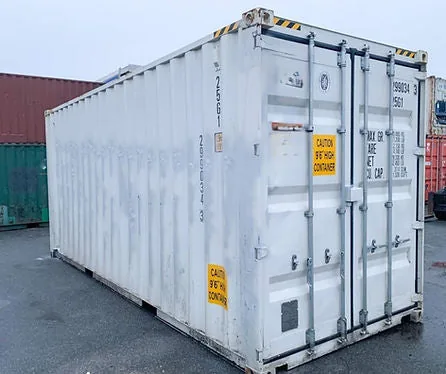 Container marittimo 20 piedi High Cube usato – colore bianco, recondizionato, circa 33 m³ - immagine 1