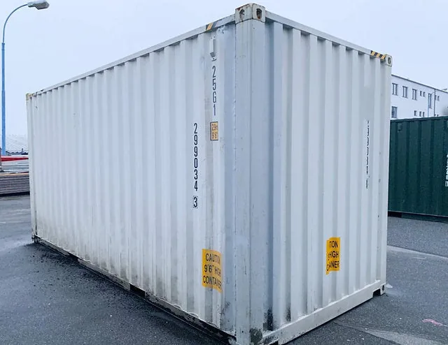 Container marittimo 20 piedi High Cube usato – colore bianco, recondizionato, circa 33 m³ - immagine 2