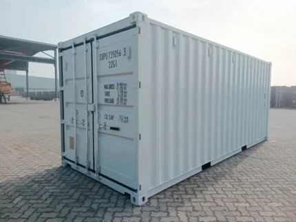 Container marittimo 20 piedi nuovo – Bianco/grigio chiaro - immagine 1