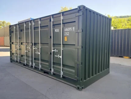 Container marittimo 20 piedi Open Side nuovo – Verde militare - immagine 2