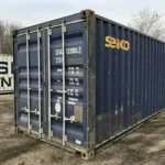 Container marittimo 20 piedi usato – ex Seaco, blu marino, 33,2 m³ - immagine 1
