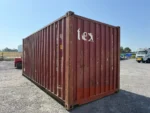 Container marittimo 20 piedi usato – ex TEX, rosso bordeaux, usura intensa, circa 33 m³ - immagine 2