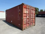 Container marittimo 20 piedi usato – ex TEX, rosso bordeaux, usura intensa, circa 33 m³ - immagine 3