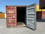 Container marittimo 20 piedi usato – ex TEX, rosso bordeaux, usura intensa, circa 33 m³ - immagine 4