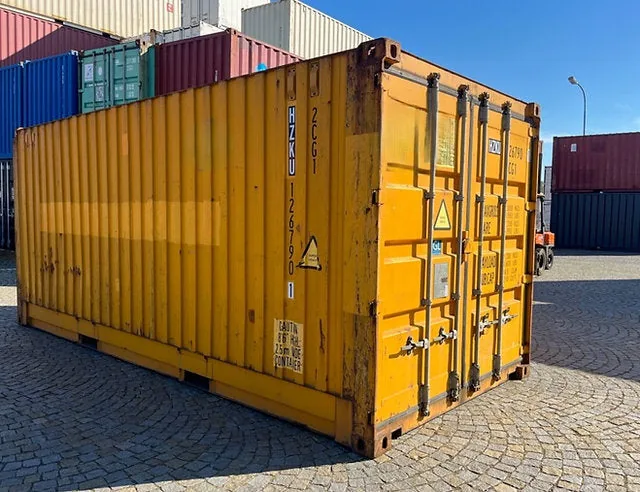 Container marittimo 20 piedi Wide High Cube usato – giallo vivo, 34,5 m³, larghezza 2,5 m - immagine 2