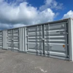 Container Marittimo 40 Piedi con 3 Porte Laterali – Grigio Chiaro, Nuovo - immagine 1