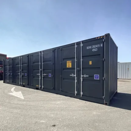 Container Marittimo 40 Piedi HC con 4 Porte Laterali Nuovo – Nero Antracite, 73 m³ - immagine 1
