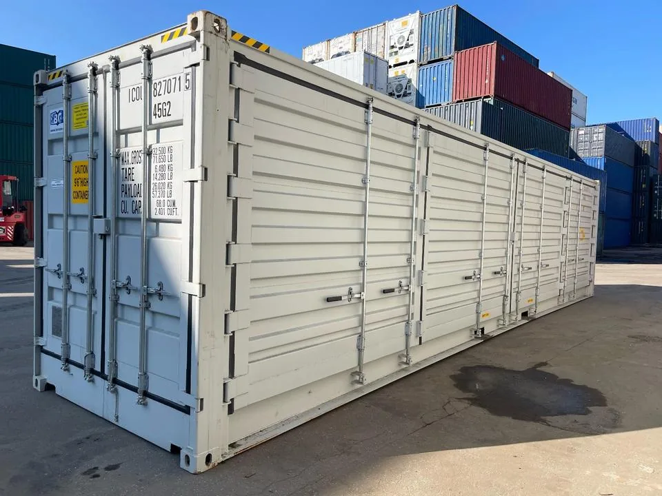 Container Marittimo 40 Piedi HC Open Side Nuovo – Grigio Chiaro, 68 m³ - immagine 1