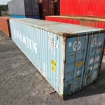 Container marittimo 40 piedi High Cube usato – ex Hanjin, azzurro, ossidazione estesa, 76,4 m³ - immagine 1