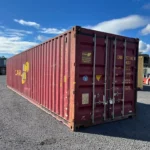 Container marittimo 40 piedi usato – ex CARU, rosso bordeaux, 67,8 m³ - immagine 1