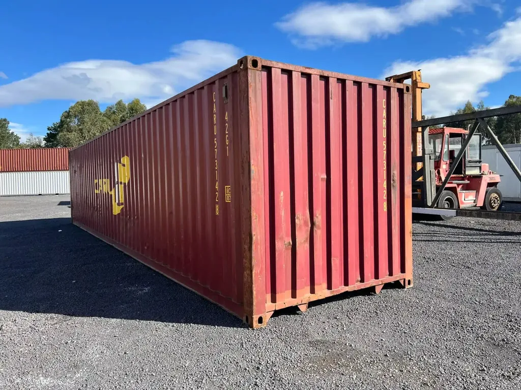 Container marittimo 40 piedi usato – ex CARU, rosso bordeaux, 67,8 m³ - immagine 2