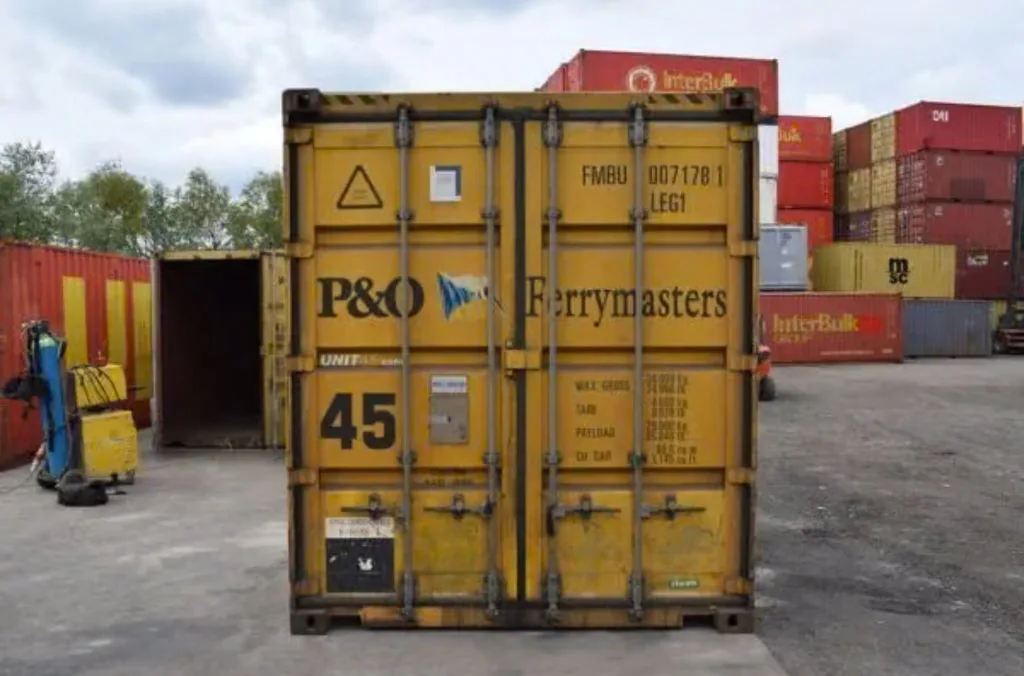 Container marittimo 45 piedi High Cube usato – P&O Ferrymasters, colore ocra - immagine 2