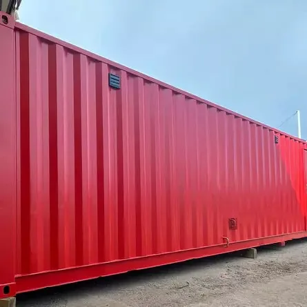 Container Sanitario 40 Piedi — Uomini/Donne — 2+1 Docce + 2+1 WC + Urinali + Lavabi — Rosso RAL 3000 - immagine 2