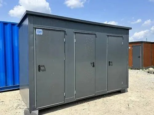 Container Sanitario con 3 Cabine — WC, Doccia e Urinale — 3,77 × 1,77 × 2,45 m - immagine 2