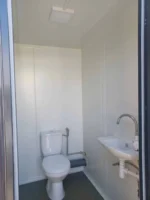 Container Sanitario Doppio 2 Cabine WC — Acciaio Antracite Liscio — 2,45 × 1,73 × 2,29 m - immagine 3