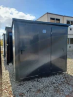 Container Sanitario Doppio 2 Cabine WC — Acciaio Antracite Liscio — 2,45 × 1,73 × 2,29 m - immagine 4