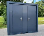 Container Sanitario Doppio WC Uomini/Donne — Cabina WC+Urinale + Cabina WC+Lavabo — Acciaio Antracite RAL 7016 — 2,40 × 1,20 × 2,35 m - immagine 2