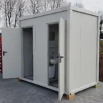 Container Sanitario Doppio WC Uomini/Donne — Poco-Sani No.2 — Acciaio Zincato RAL 9002 — 2,63 × 1,67 × 2,54 m - immagine 6