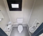 Container Sanitario WC + Urinale + Lavabo — Acciaio Antracite RAL 7016 — 1,20 × 1,65 × 2,34 m - immagine 4