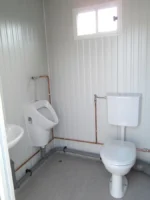 Container Sanitario WC + Urinale + Lavabo — Poco-Sani — Acciaio Zincato RAL 9002 — 1,61 × 1,67 × 2,54 m - immagine 6