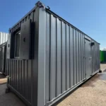 Container Ufficio 2,4 x 6,4 m con Bagno e Cucina — Grafite Antivandalico - immagine 1