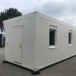 Container Ufficio 6 x 3 m con Due Finestre Laterali — Bianco, Riscaldamento e LED - immagine 1