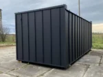 Container Ufficio 6 x 3 m — Rivestimento Noce Scuro e Vetrate Nere a Tutta Altezza - immagine 4