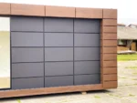 Container Ufficio 7 x 3 m — Pannelli Noce Scuro e Grigio con Vetrate a Tutta Altezza - immagine 6