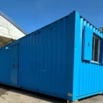 Container Ufficio 7,3 x 2,7 m — Container Marittimo Verniciato Blu con Angolari ISO - immagine 1