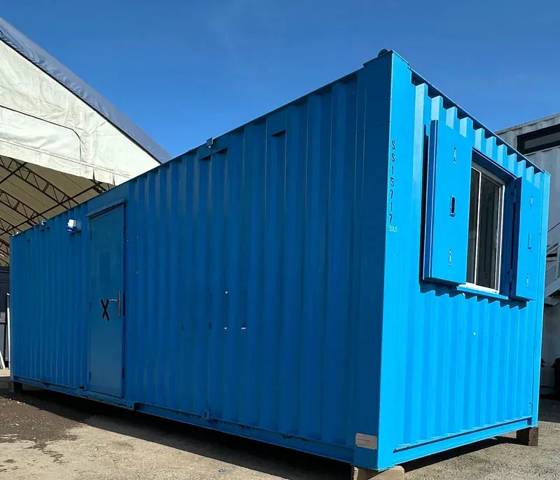 Container Ufficio 7,3 x 2,7 m — Container Marittimo Verniciato Blu con Angolari ISO - immagine 1