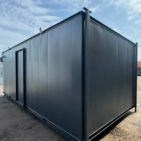 Container Ufficio 7,3 x 2,7 m — Modulo Antracite con Due Finestre e Porta ad Anta sul Lato Lungo - immagine 2