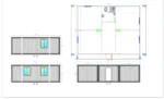Container Ufficio Modello Residenziale — Pannelli Grigio Chiaro con Profili Antracite e Finestre PVC Bianche - immagine 12