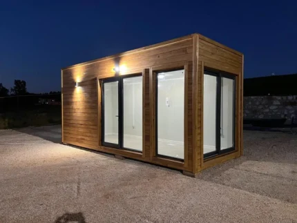 Container Ufficio Moonlight 240 x 600 — Rivestimento Legno, Vetrate Panoramiche - immagine 2