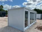 Container Ufficio Wolf Tiny Modello Casa de Cristal 3 x 7 m — Facciata Interamente Vetrata Bianca - immagine 6