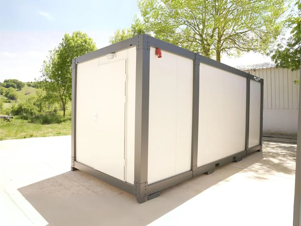 Container Ufficio Wolf Tiny Modello CON-13 2,4 x 6,0 m — Bianco con Profili Antracite, Kit di Automontaggio - immagine 2