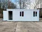 Container Ufficio XL 3 x 7 m — Wolf Tiny Bianco con Due Finestre e Porta sul Lato Lungo - immagine 2