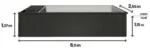 Piscina container Premium 6,11 m grigio antracite con scala WPC e pompa di calore - immagine 4