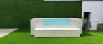 Piscina fuori terra acciaio rigido ILÚ AGUA 3,25 × 2,00 m ultra-bassa con pannello metacrilato - immagine 6